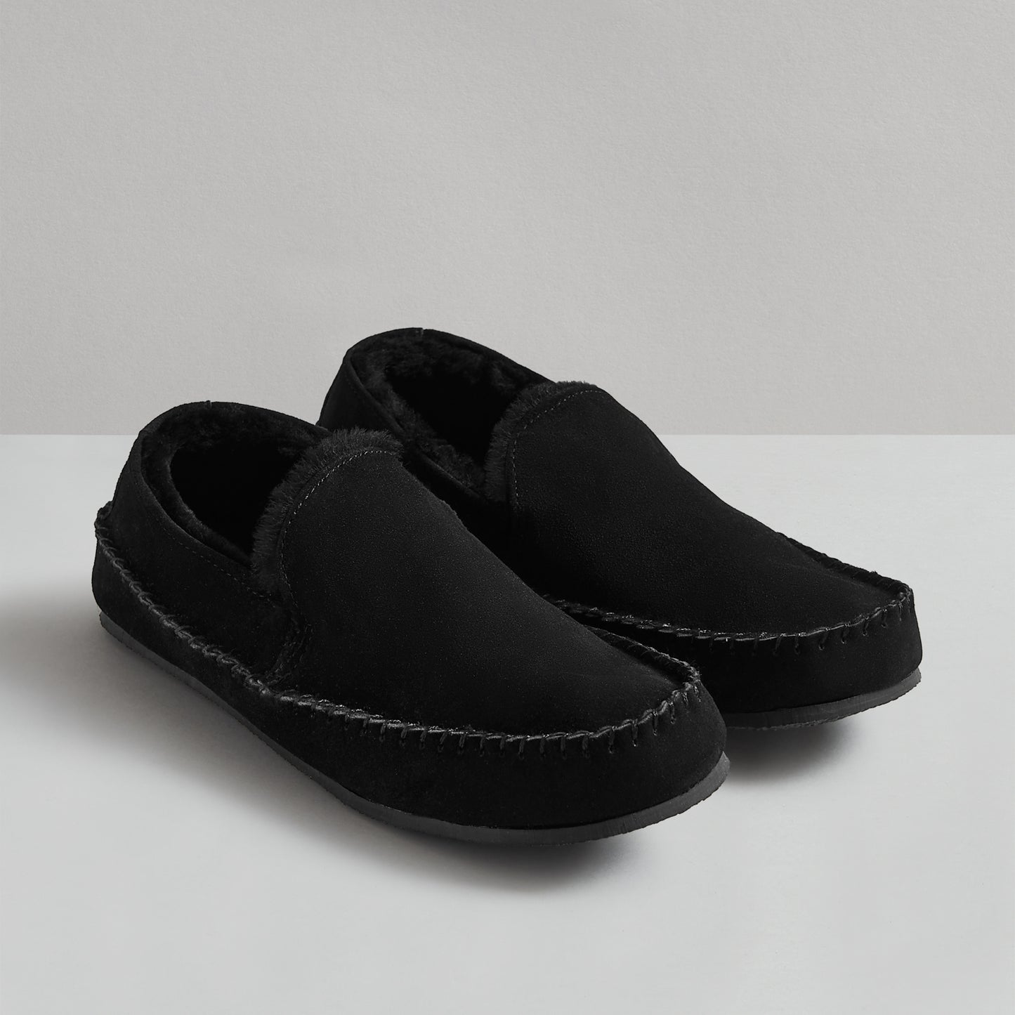 ARDEN SUEDE BLACK SLIPPER