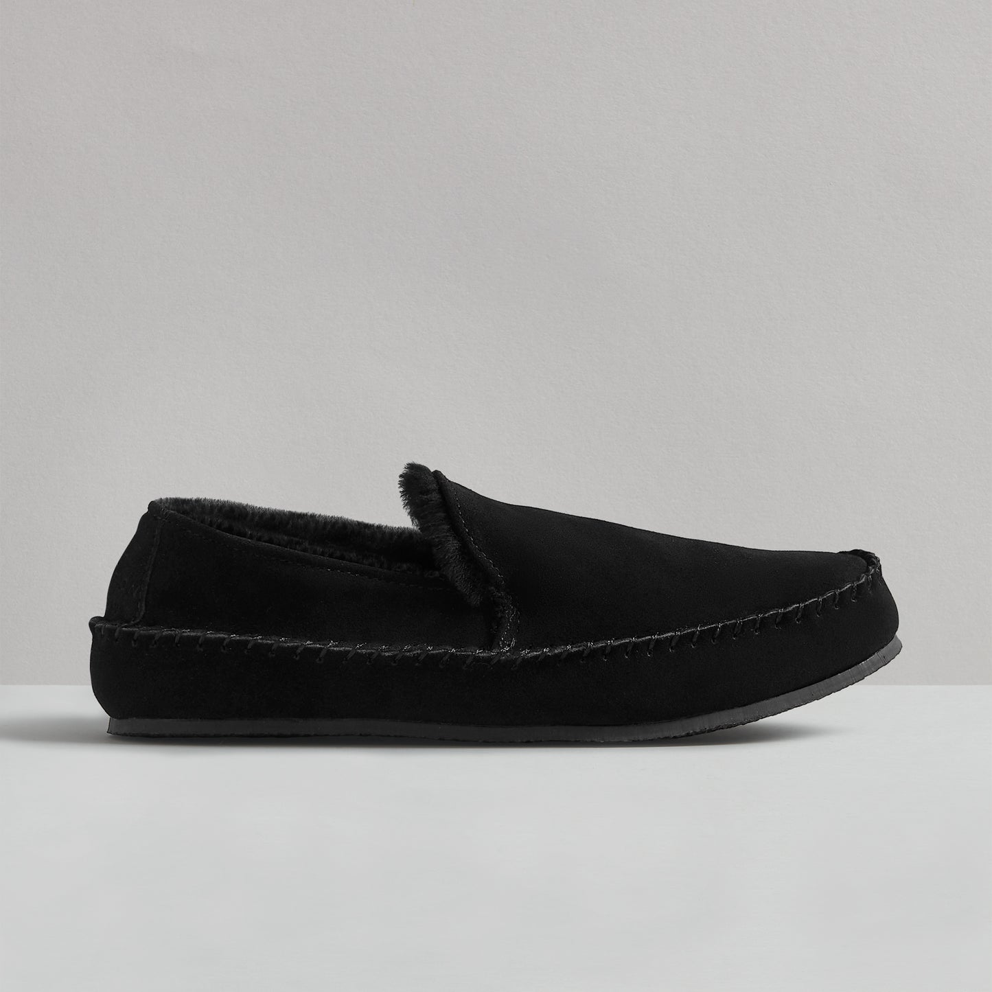 ARDEN SUEDE BLACK SLIPPER