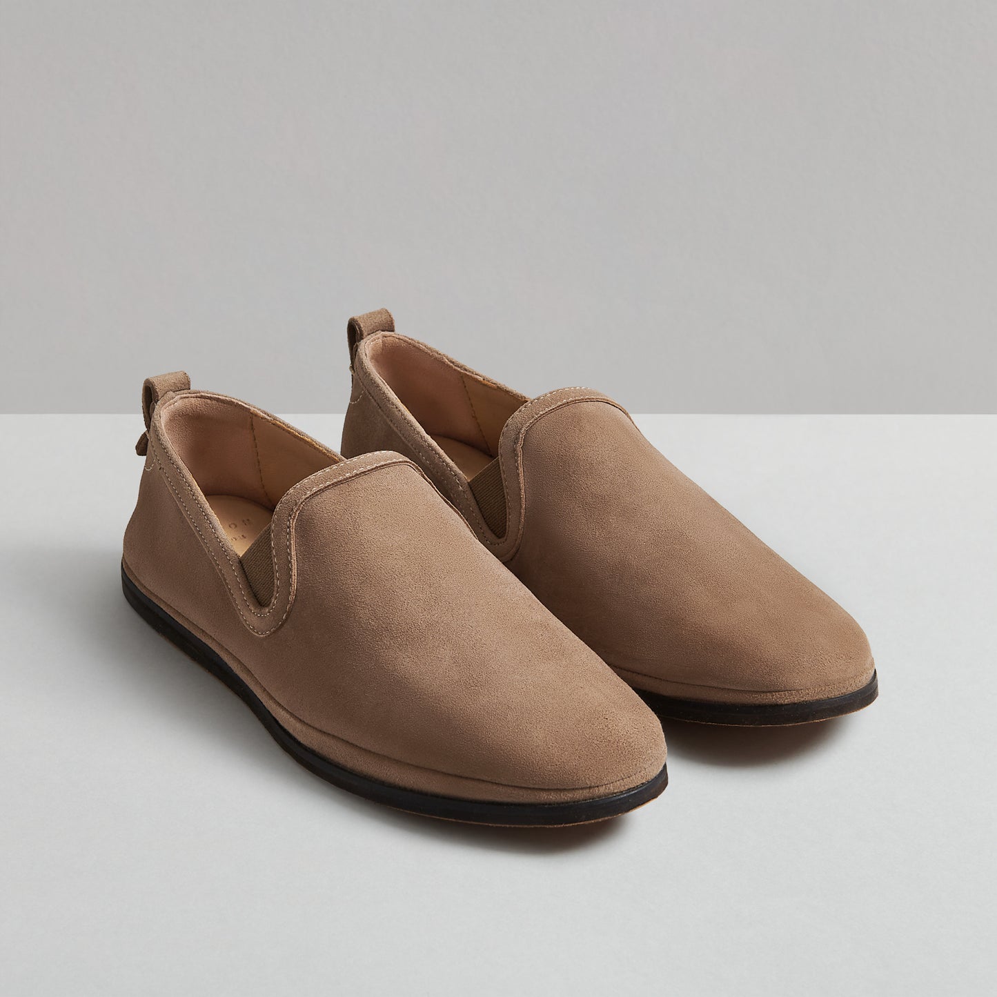 EZRA TAUPE SUEDE LOAFER