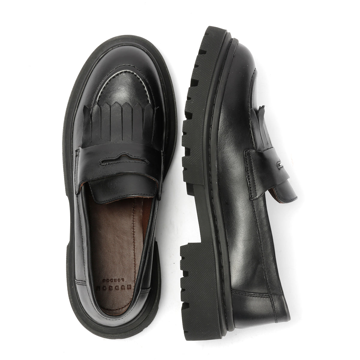 LUELLA WOMENS BLACK WAXY LEATHER SHOES