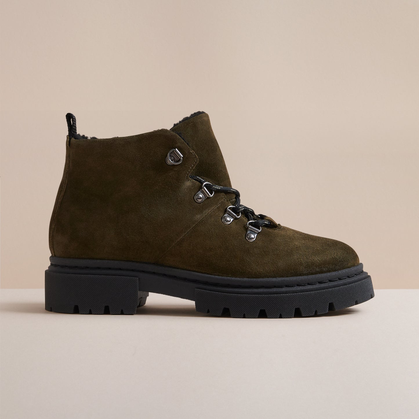 MILLIE KHAKI SUEDE HIKER BOOT