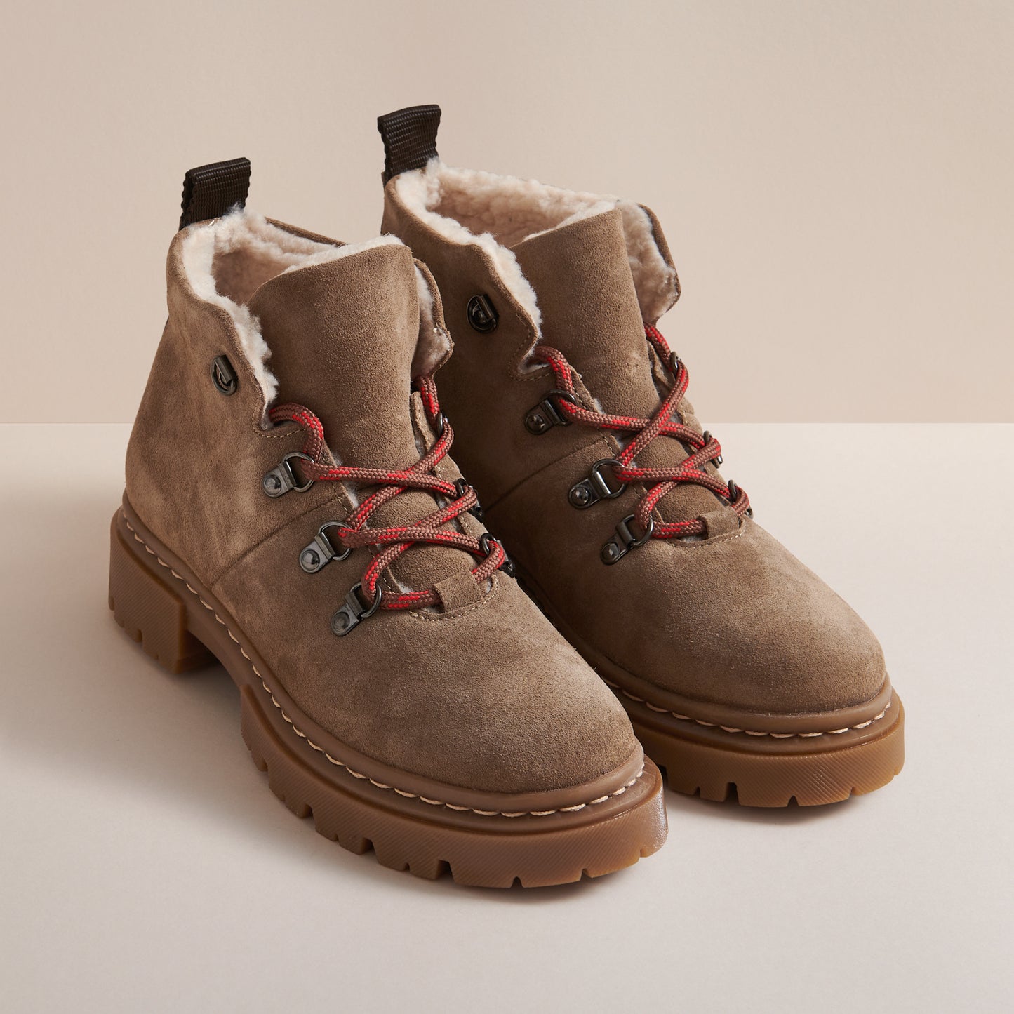 MILLIE TAUPE SUEDE HIKER BOOT