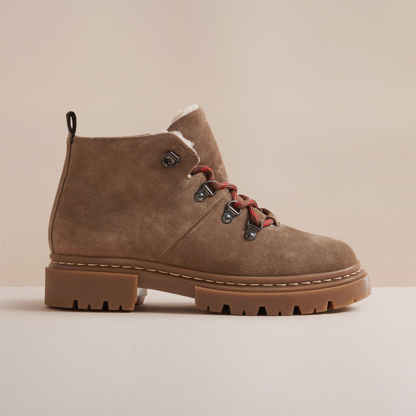 MILLIE TAUPE SUEDE HIKER BOOT