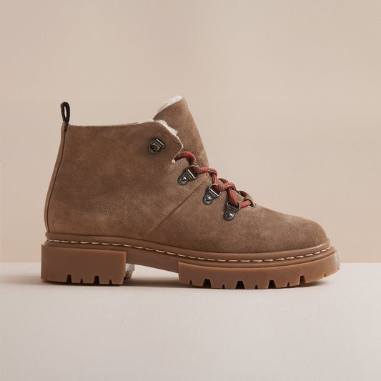 MILLIE TAUPE SUEDE HIKER BOOT