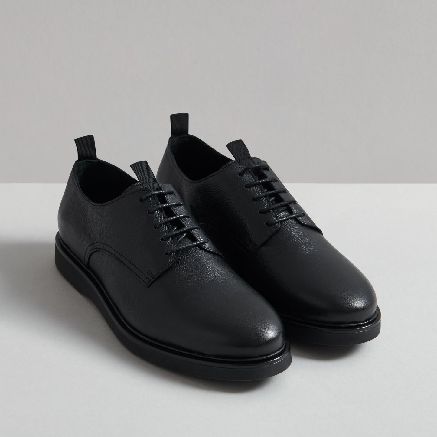 TAYLOR BLACK LEATHER DERBY