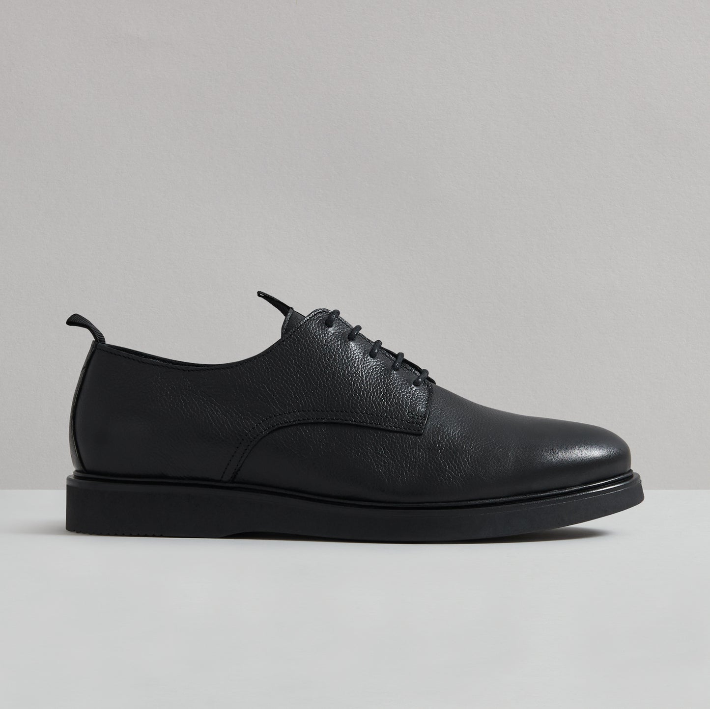 TAYLOR BLACK LEATHER DERBY