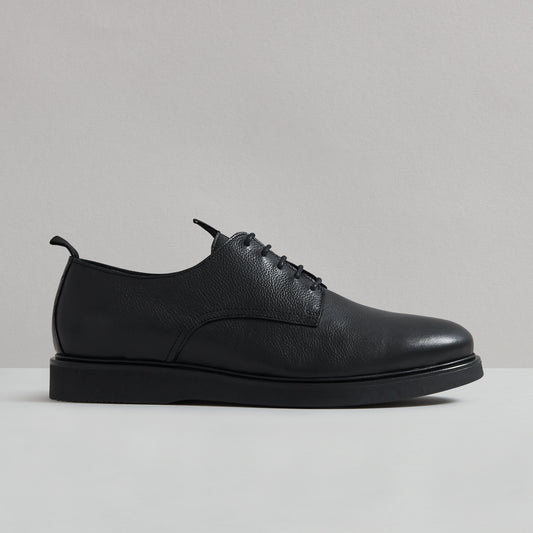 TAYLOR BLACK LEATHER DERBY