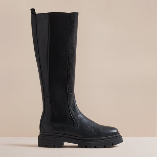 WREN BLACK LEATHER BOOT