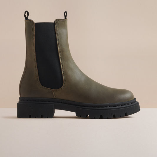 BLAKE KHAKI NUBUCK CHELSEA BOOT