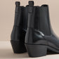 BOA WOMENS BLACK VEG TAN CHELSEA BOOT