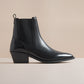 BOA WOMENS BLACK VEG TAN CHELSEA BOOT