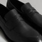 CHALTON MENS BLACK LEATHER LOAFER
