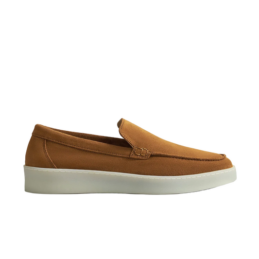 HAWKINS MENS COGNAC SUEDE LOAFER