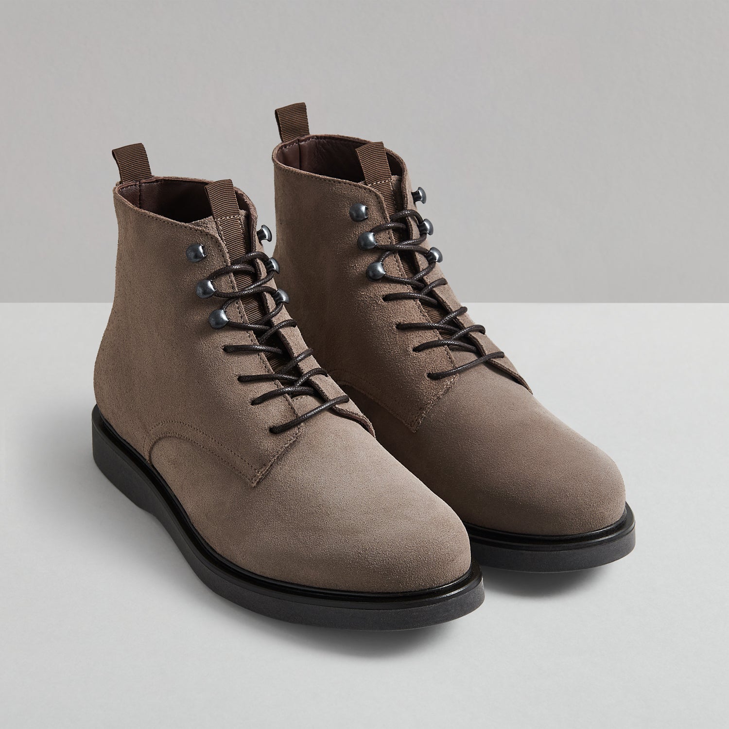 H by hudson battle lace up boots in khaki suede hotsell