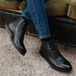 HOLBROOK BLACK LEATHER BOOT