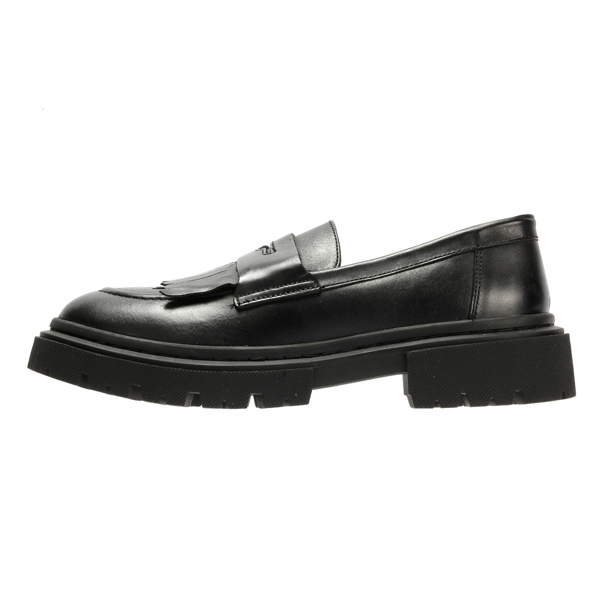 LUELLA WOMENS BLACK WAXY LEATHER SHOES