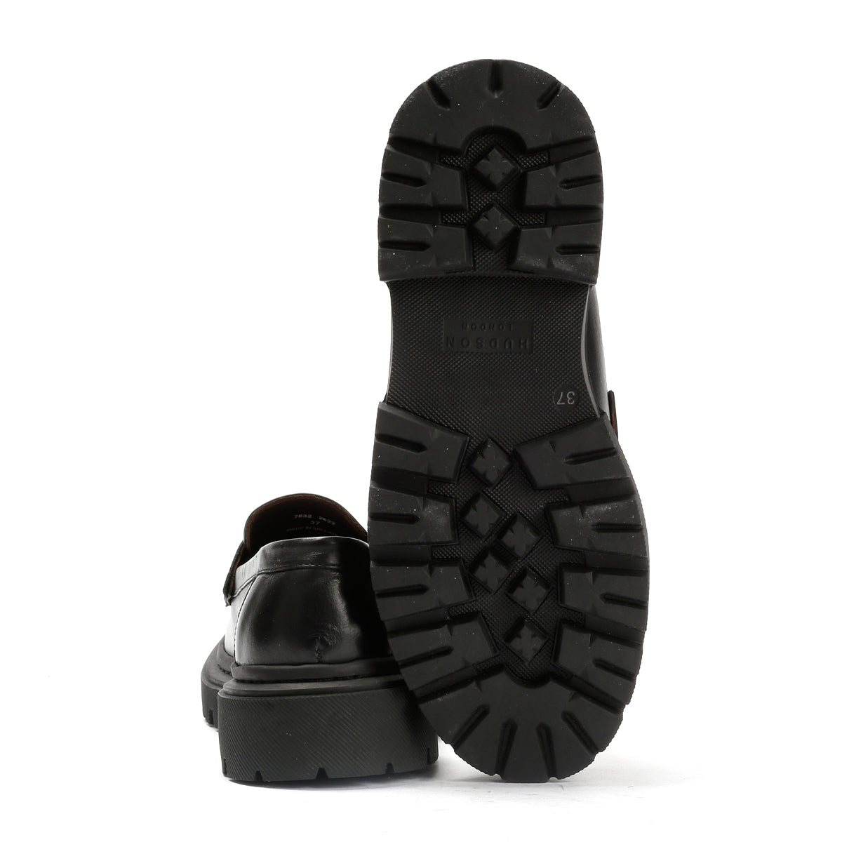 EVIE WOMENS BLACK WAXY LEATHER SHOES