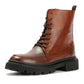 STORM WOMENS BROWN WAXY LEATHER BOOTS