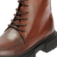 STORM WOMENS BROWN WAXY LEATHER BOOTS