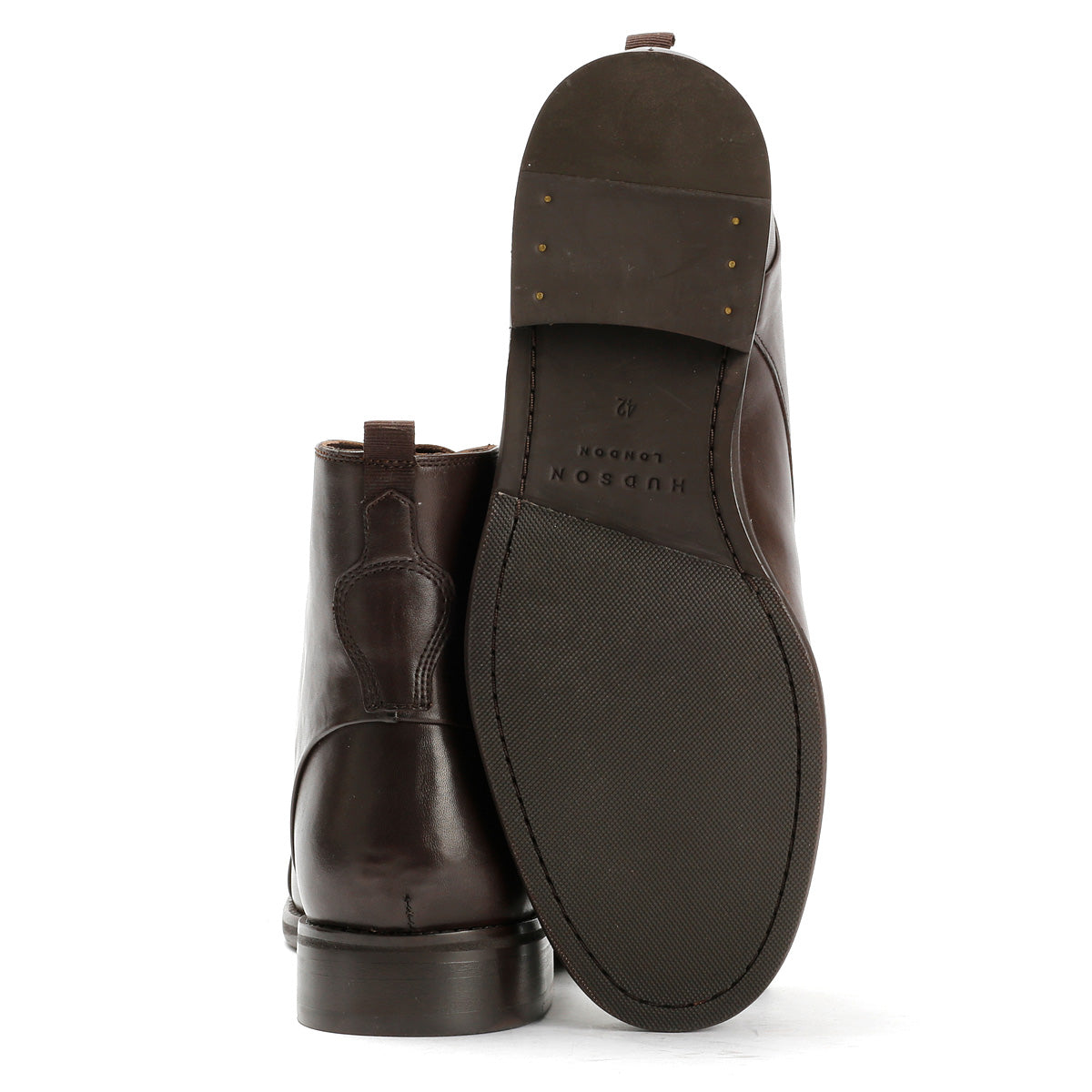 BELLAMY MENS BROWN VEG TAN LEATHER CAP BOOTS