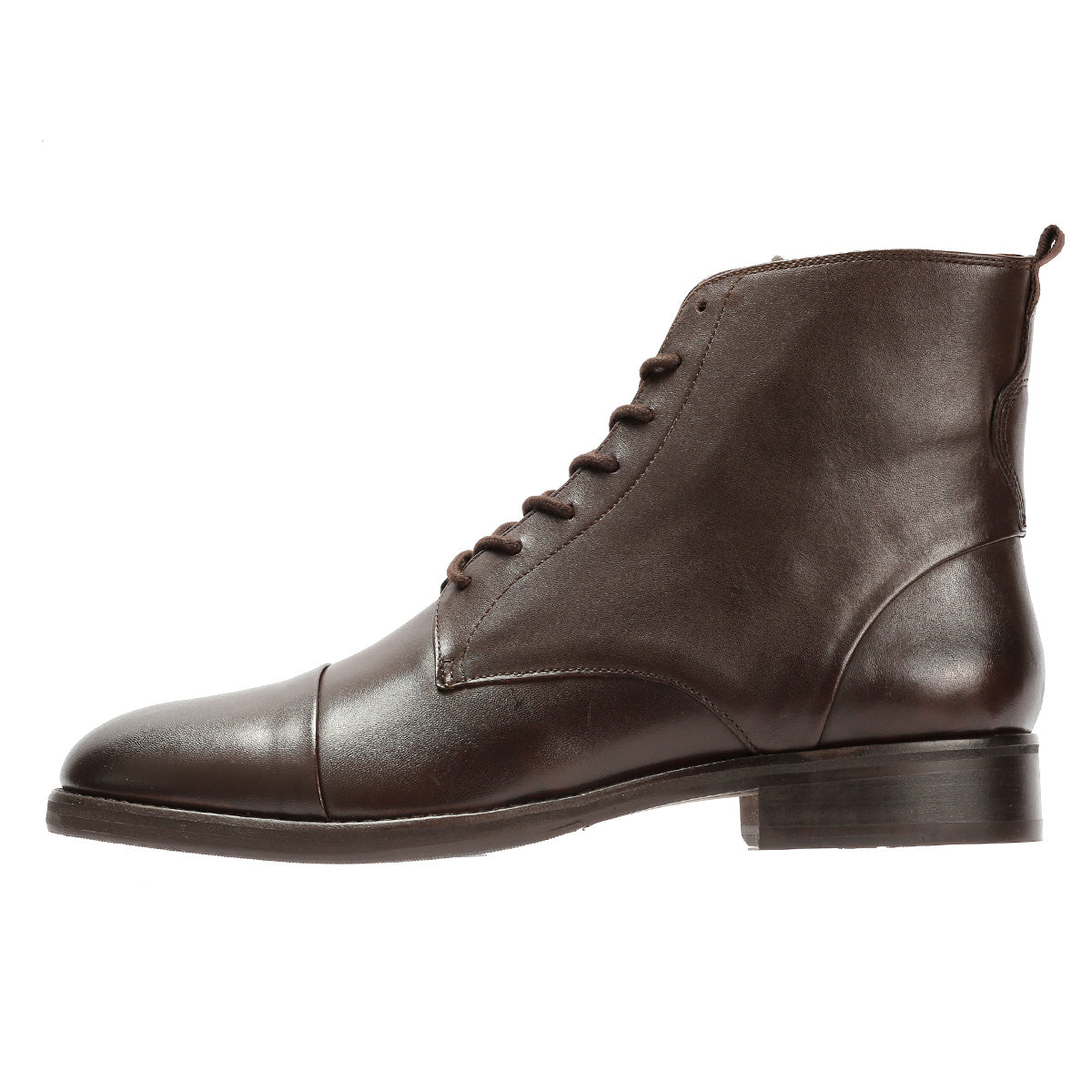 BELLAMY MENS BROWN VEG TAN LEATHER CAP BOOTS