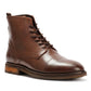 LONDON MENS BROWN TUMBLED LEATHER CAP BOOTS