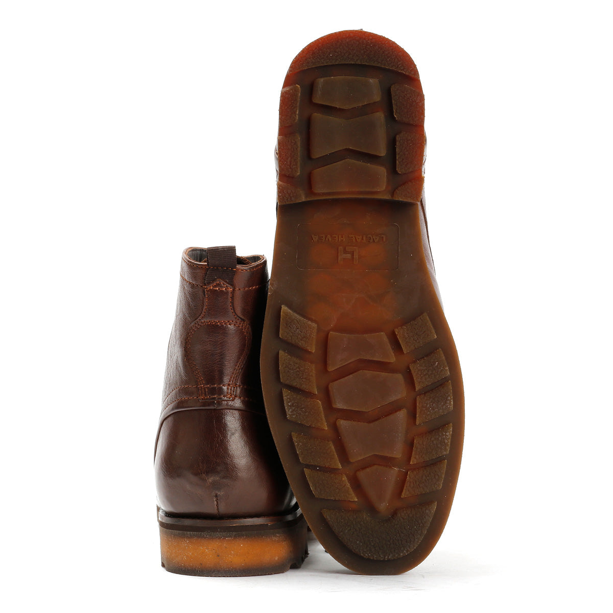 LONDON MENS BROWN TUMBLED LEATHER CAP BOOTS
