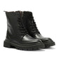 STORM WOMENS BLACK WAXY LEATHER BOOTS
