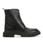 STORM WOMENS BLACK WAXY LEATHER BOOTS