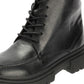 STORM WOMENS BLACK WAXY LEATHER BOOTS