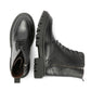 STORM WOMENS BLACK WAXY LEATHER BOOTS