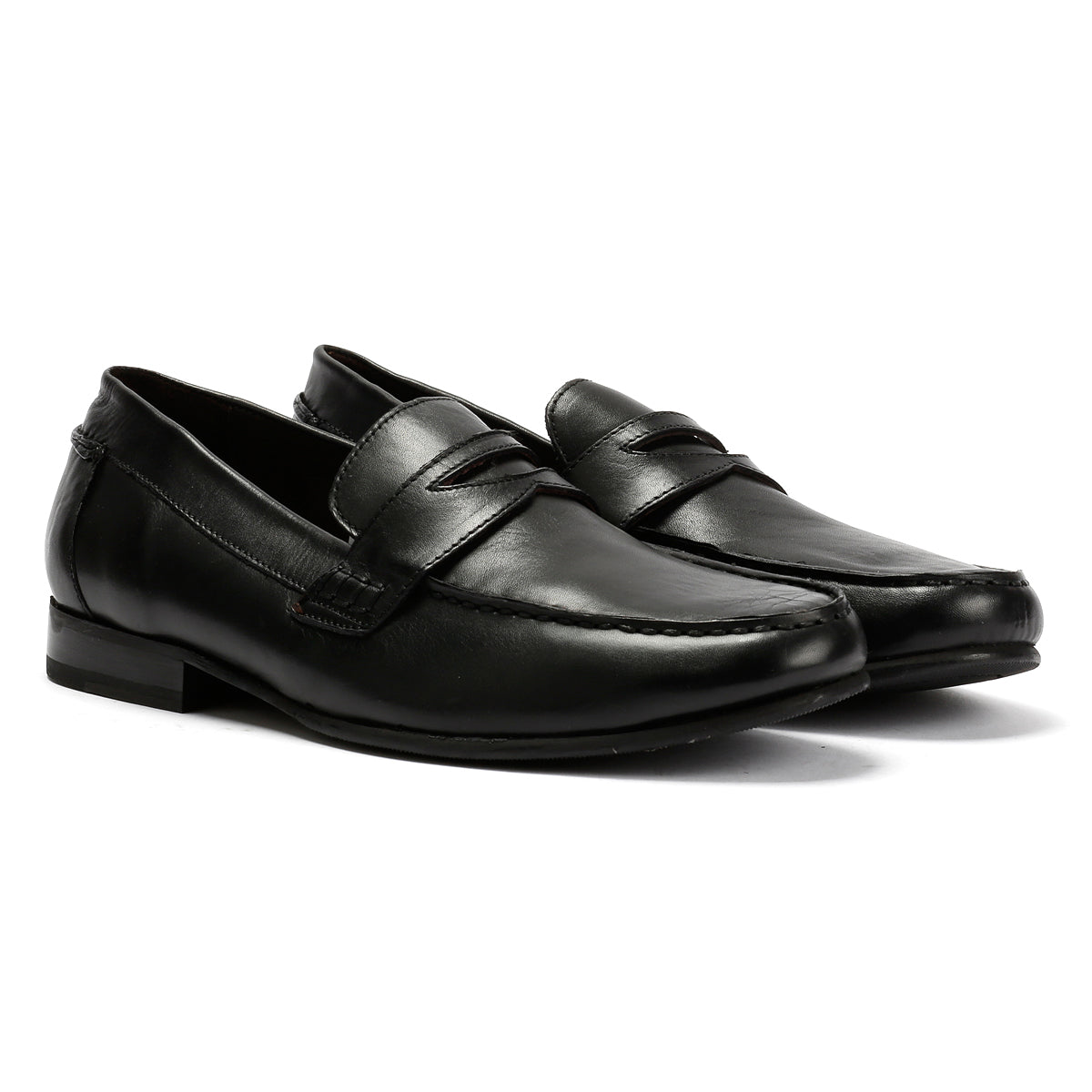 ARGYLE MENS BLACK LEATHER  LOAFER
