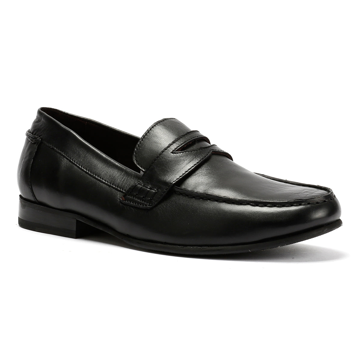 ARGYLE MENS BLACK LEATHER  LOAFER