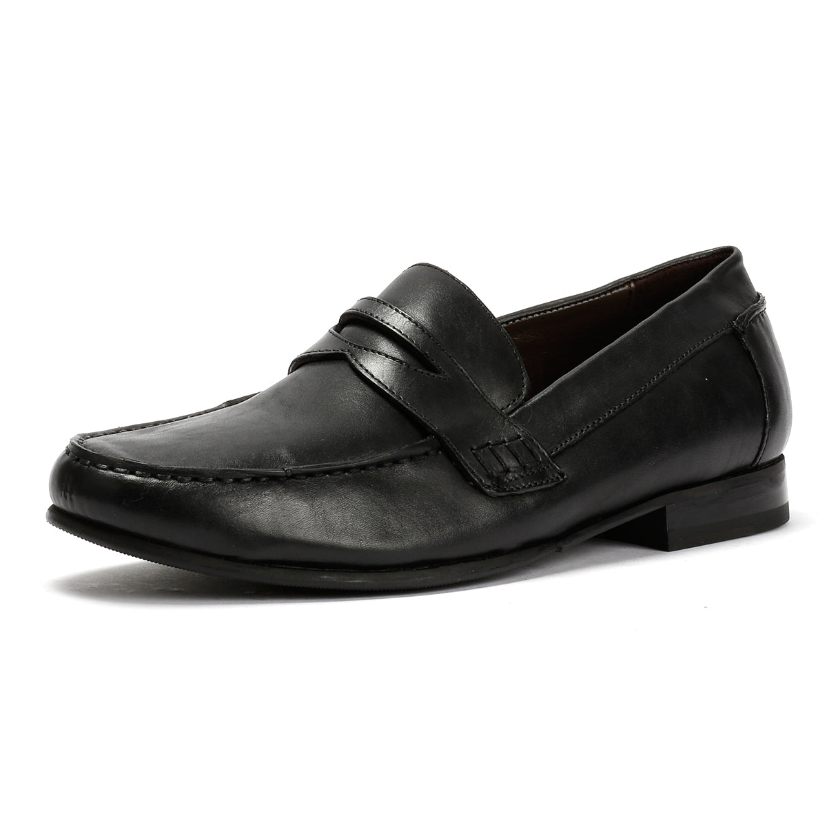 ARGYLE MENS BLACK LEATHER  LOAFER