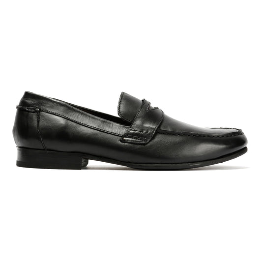 ARGYLE MENS BLACK LEATHER  LOAFER