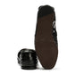FORNELL MENS BLACK LEATHER WEAVE SANDALS