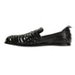 FORNELL MENS BLACK LEATHER WEAVE SANDALS