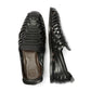 FORNELL MENS BLACK LEATHER WEAVE SANDALS