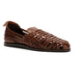 FORNELL MENS BROWN LEATHER WEAVE SANDALS