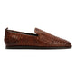 IPANEMA MENS BROWN LEATHER WEAVE SLIP ON