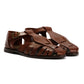 NOVA WOMENS BROWN VEG TANNED  LEATHER SANDAL
