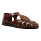 NOVA WOMENS BROWN VEG TANNED  LEATHER SANDAL