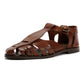 NOVA WOMENS BROWN VEG TANNED  LEATHER SANDAL