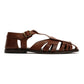 NOVA WOMENS BROWN VEG TANNED  LEATHER SANDAL
