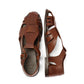 NOVA WOMENS BROWN VEG TANNED  LEATHER SANDAL