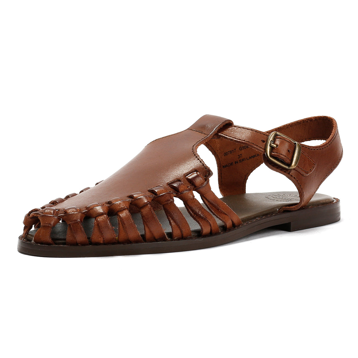 LUNA WOMENS BROWN LEATHER SANDAL