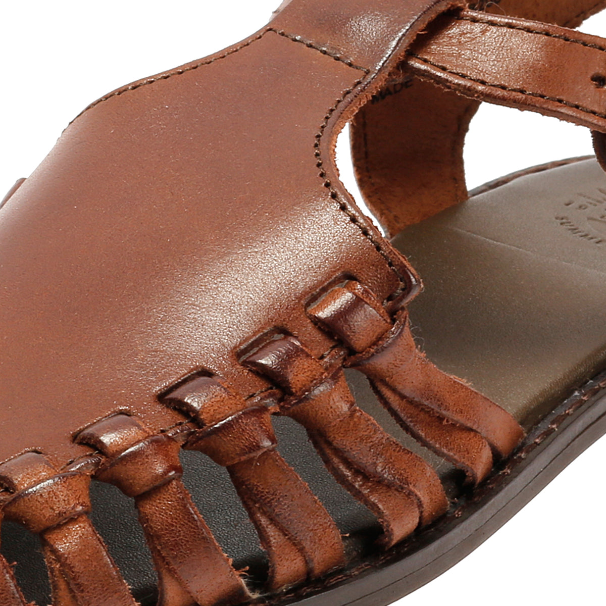LUNA WOMENS BROWN LEATHER SANDAL