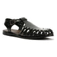 LUNA WOMENS BLACK LEATHER SANDAL