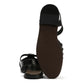 LUNA WOMENS BLACK LEATHER SANDAL