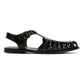 LUNA WOMENS BLACK LEATHER SANDAL